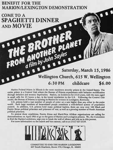 Flyer for the benefit Brother From Another Planet