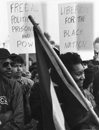 Demonstrators from Detroit join
