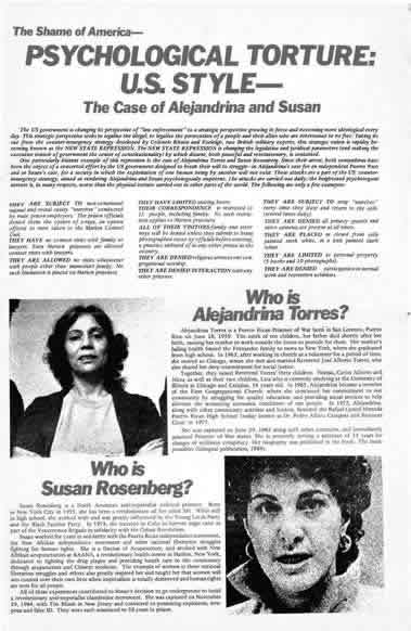 Scan of flyer on Psychological Torture