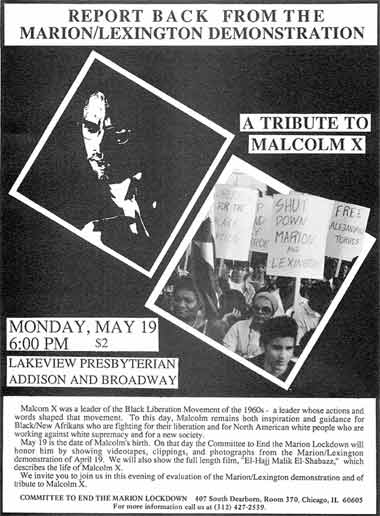 Flyer for the report back